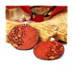 Chestnut Brown Earrings Flo..