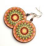 rosette Earrings Mandala Ro..