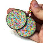 Bubble Gum Earrings Colorf..