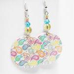 Paisley Earrings - Pastel p..